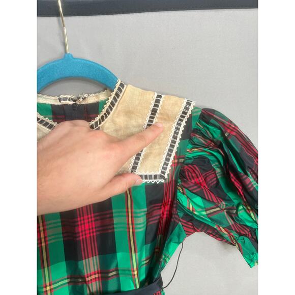Pleasant Company Sz 7 Addy's Plaid Christmas Dress American Girl Preppy Festive - Picture 9 of 14